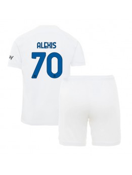 Otroški Nogometna dresi replika Inter Milan Alexis Sanchez #70 Gostujoči 2023-24 Kratek rokav (+ hlače)